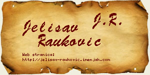 Jelisav Rauković vizit kartica